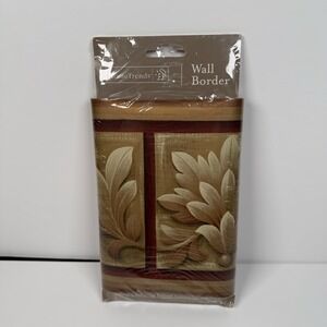 Home Trends Scroll Leaf Wallpaper Border 7 Inch 5 Yard Prepasted Scrubbable